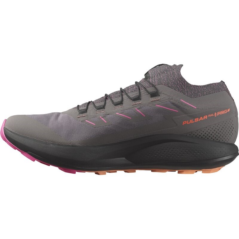 Salomon Herren Trailrunningschuhe SHOES PULSAR TRAIL 2 - Pflaumenkätzchen/Schwarz/Pink Glo