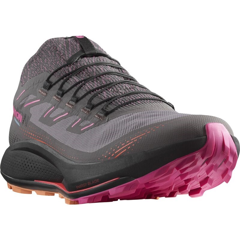 Salomon Herren Trailrunningschuhe SHOES PULSAR TRAIL 2 - Pflaumenkätzchen/Schwarz/Pink Glo