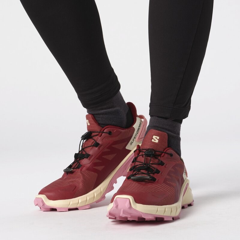 Salomon Damen Trailrunningschuhe SHOES SUPERCROSS 4 GTX W - Kuhhaut/Syrah/Rosé