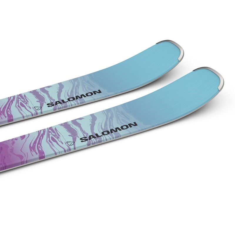 Salomon Damen All-Mountain Ski E STANCE W 80 + M10 GW - Schwarz/Himbeere/Engelsblau