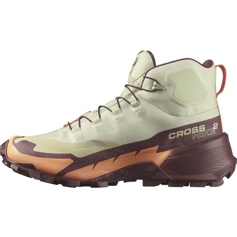 Salomon Damen Multifunktionsstiefel SHOES CROSS HIKE MID GTX 2 W - Luzerne/Cantaloupe/Bitter Schokolade
