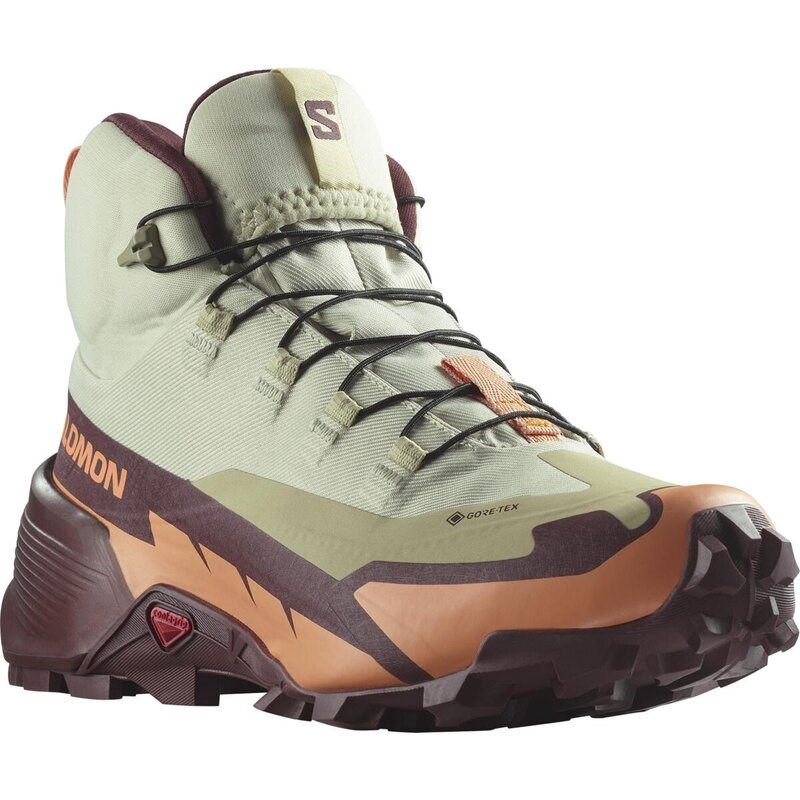 Salomon Damen Multifunktionsstiefel SHOES CROSS HIKE MID GTX 2 W - Luzerne/Cantaloupe/Bitter Schokolade