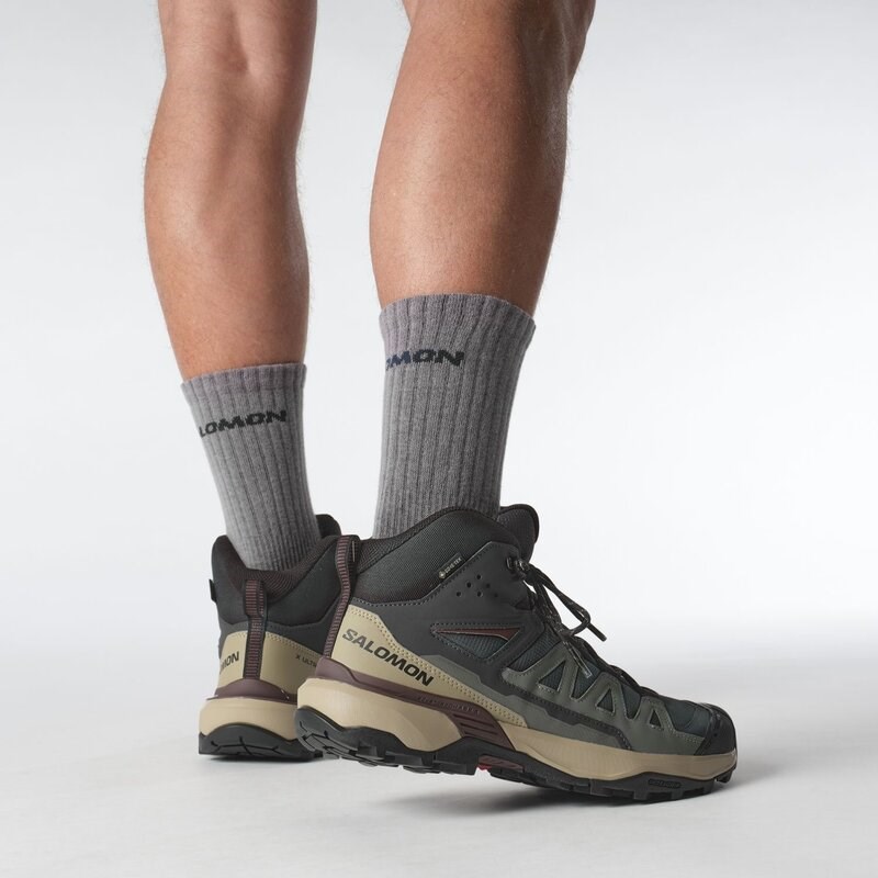 Salomon Herren Multifunktionsstiefel SHOES X ULTRA 360 MID GTX - Phantom/Wüstenbraun/Rumrosine