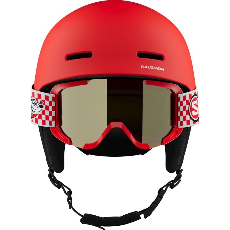 Salomon Kinder Helm HELMET PLAYER COMBO Cherry - Kirschtomate