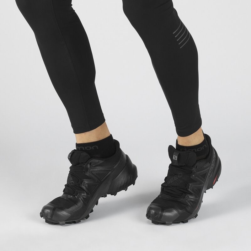 Salomon Herren Trailrunningschuhe "Supercross 5 - Schwarz/Schwarz/Phantom