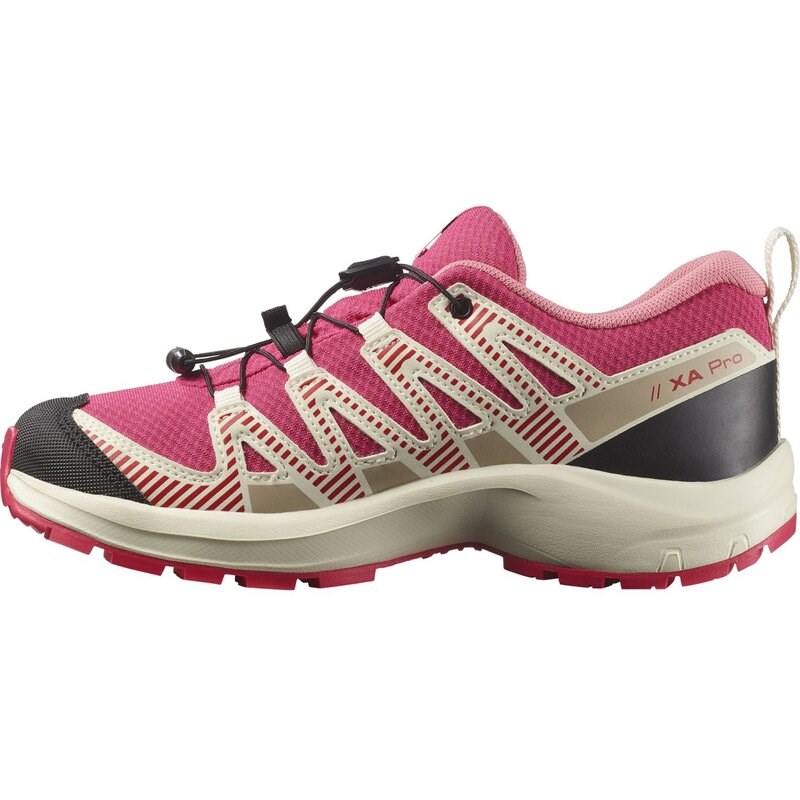 Salomon Kinder Trekkinghalbschuhe SHOES XA PRO V8 WP J - Rotrot/Vanilleeis/Flamingorosa