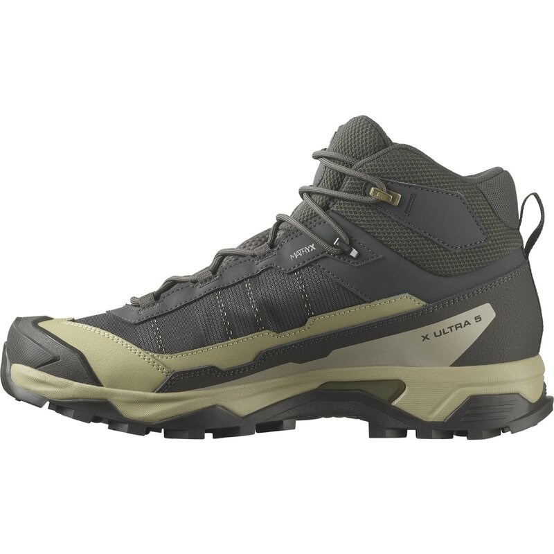 Salomon Herren Multifunktionsstiefel SHOES X ULTRA 5 MID GTX - Torf/Graugrün/Blaue Nächte