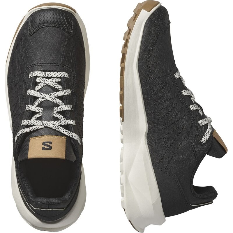 Salomon Kinder Trekkinghalbschuhe SHOES PATROL PLAY JUNIOR - Schwarz/Vanilleeis/Brauner Zucker