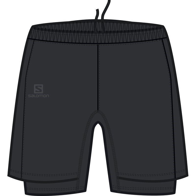Salomon Herren Shorts AGILE TWINSKIN SHORT - Schwarz