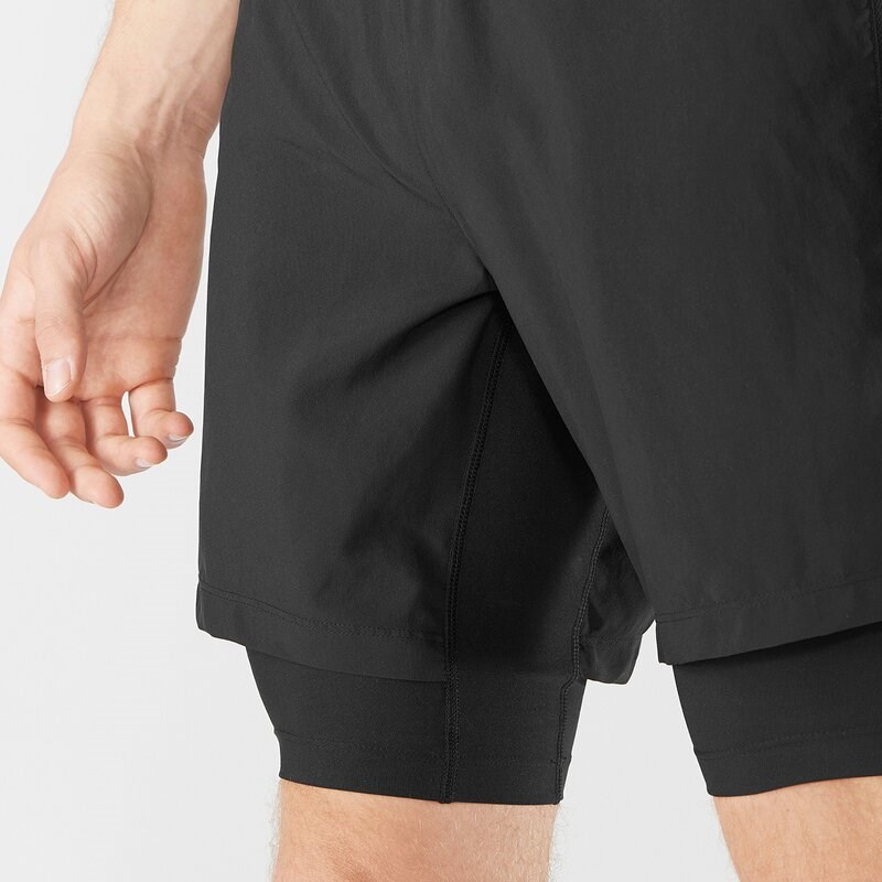 Salomon Herren Shorts AGILE TWINSKIN SHORT - Schwarz