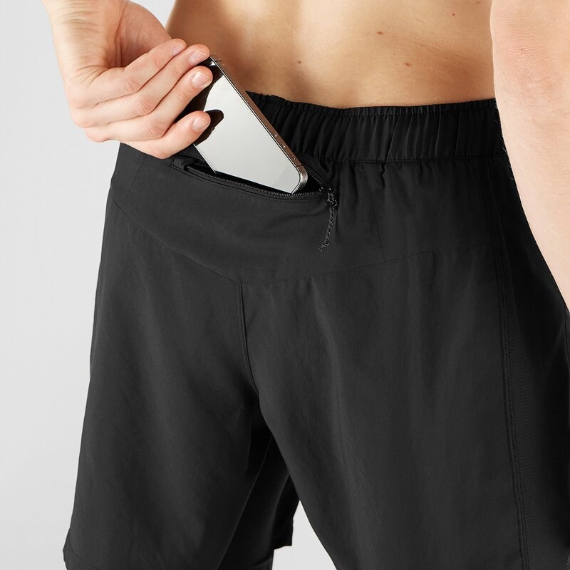 Salomon Herren Shorts AGILE TWINSKIN SHORT - Schwarz