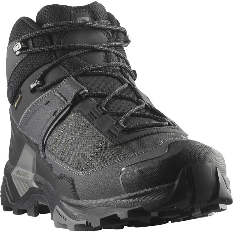 Salomon Herren Multifunktionsstiefel SHOES X ULTRA 5 MID WIDE GTX - Schwarz/Asphalt/Castlerock
