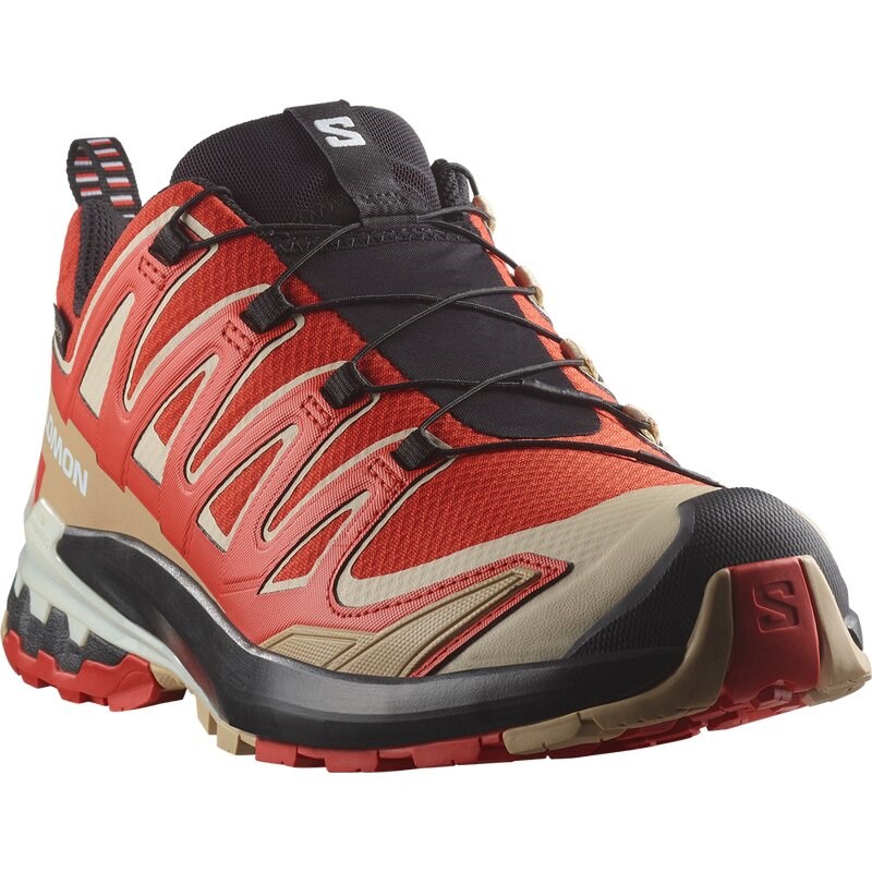 Salomon Herren Trailrunningschuhe SHOES XA PRO 3D V9 GTX - Aurorarot/Safari/Weiß