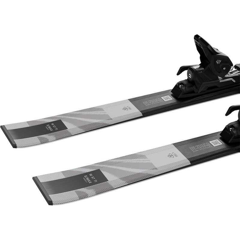 Salomon Damen All-Mountain Ski E - Schwarz/Silber Metallic