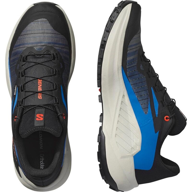 Salomon Herren Trailrunningschuhe SHOES GENESIS - Schwarz/Französischblau/Kirsche Tomate