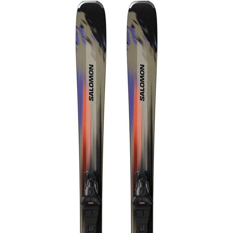 Salomon Herren All-Mountain Ski E STANCE 80 + M10 GW L80 - Kelp/Kapuzinerkresse/Schwarz