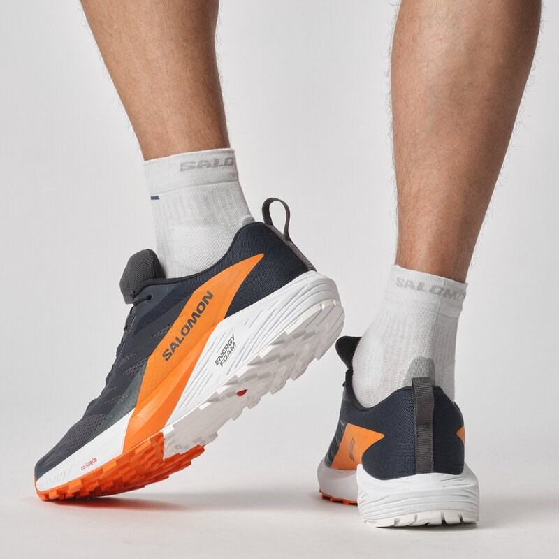 Salomon Herren Trailrunningschuhe SHOES SENSE RIDE 5 GTX - Tusche/Kohlenstoff/Drachenfeuer