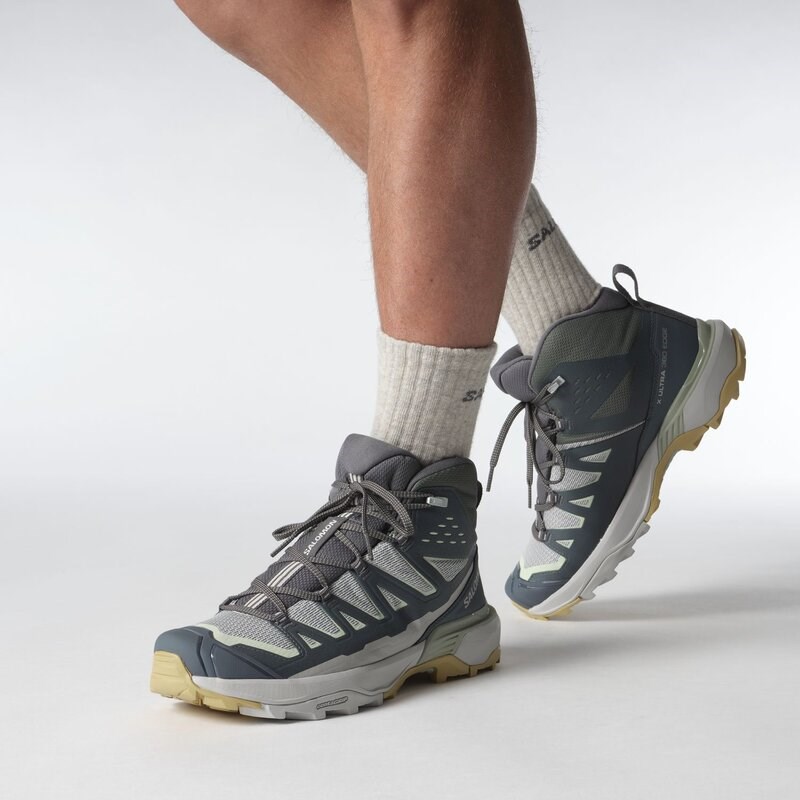 Salomon Herren Multifunktionsstiefel SHOES X ULTRA 360 EDGE MID GTX - Grauviolett/Turbulenz/Meerschaum