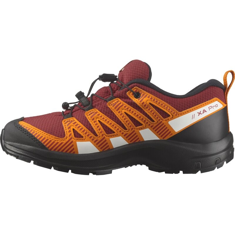 Salomon Kinder Multifunktionsschuhe SHOES XA PRO V8 CSWP J - Rote Dahlie/Schwarz/Orange Pfeffer