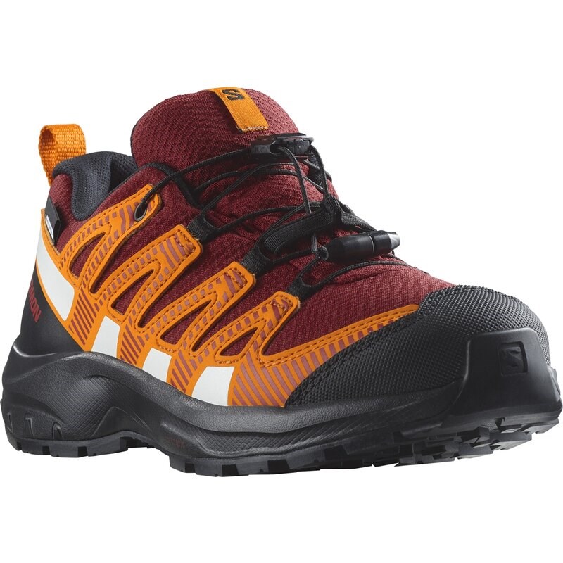 Salomon Kinder Multifunktionsschuhe SHOES XA PRO V8 CSWP J - Rote Dahlie/Schwarz/Orange Pfeffer