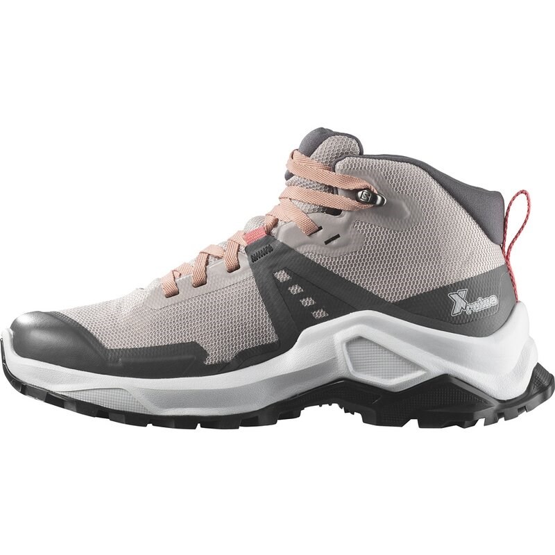 Salomon Kinder Trekkingstiefel SHOES X RAISE MID GTX J Ashes Of - Rosenasche/Pfirsichbeige/Teerose