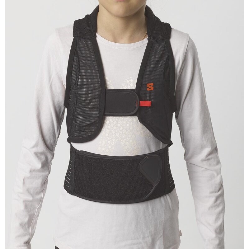 Salomon Schoner BACK PROTE FLEXCELL PRO JR - Schwarz/Flammenblau