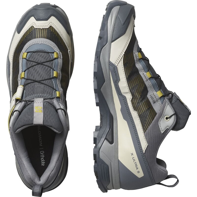 Salomon Herren Multifunktionsschuhe SHOES X ULTRA 5 - Monument/Turbulenz/Scharf Senf
