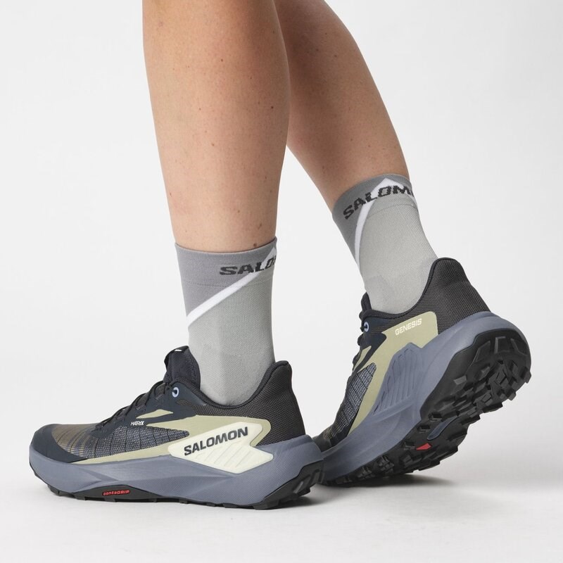 Salomon Damen Trailrunningschuhe SHOES GENESIS W - Carbon/Grisaille/Aloe Wash