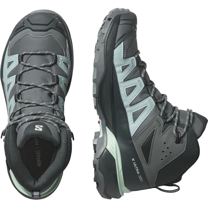 Salomon Damen Trekkingstiefel SHOES X ULTRA 360 MID GTX W - Turbulenz/Kohlenstoff/Turmalin