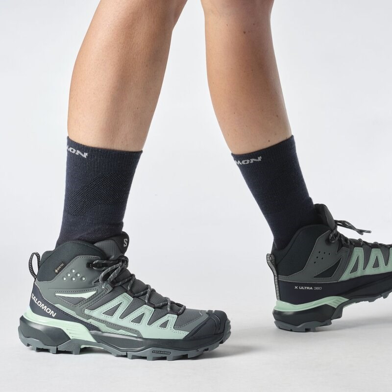 Salomon Damen Trekkingstiefel SHOES X ULTRA 360 MID GTX W - Turbulenz/Kohlenstoff/Turmalin