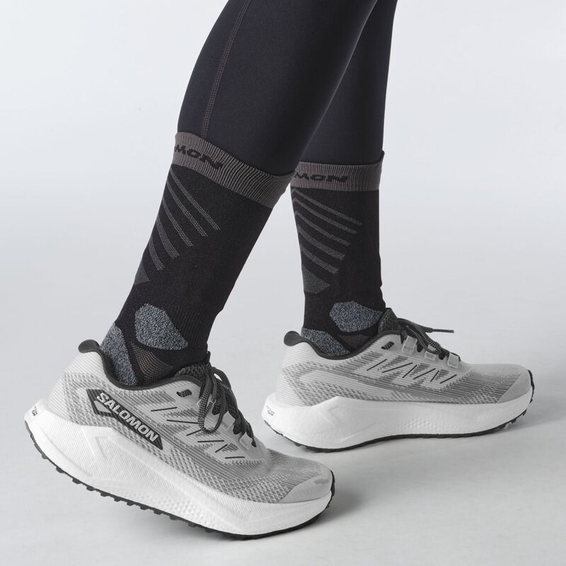 Salomon Herren Laufschuhe SHOES AERO BLAZE 3 GRVL - Mondfelsen/Weiß/Schwarz