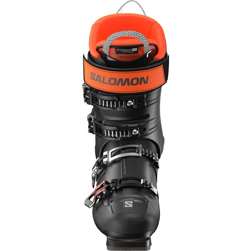 Salomon Herren Ski-Schuhe ALP. BOOTS - Schwarz/Dunkelgrau Metallic/Orange Tiger