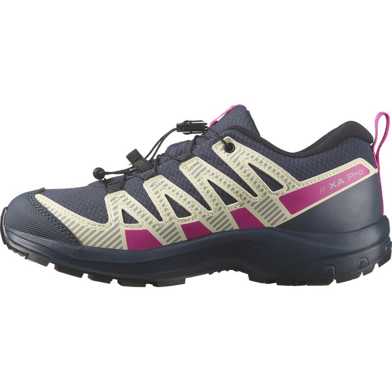Salomon Kinder Multifunktionsschuhe SHOES XA PRO V8 CSWP J - Tinte/Transparentes Gelb/Pink G