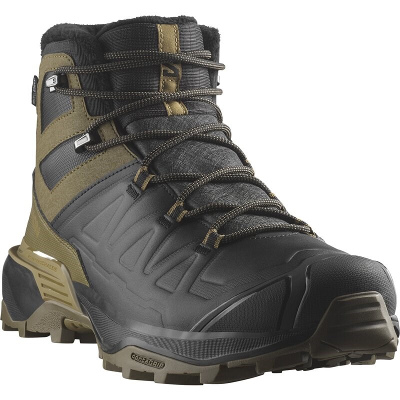 Salomon Herren Stiefel SHOES X ULTRA SNOWPILOT WP - Schwarz/Military Olive/Gothic Olive