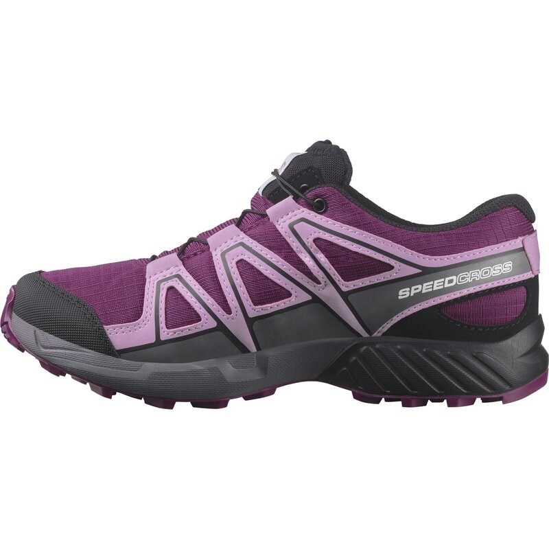 Salomon Kinder Multifunktionsschuhe SHOES SPEEDCROSS WP J - Pflaumen-Caspia/Orchideenstrauß/Schwarz