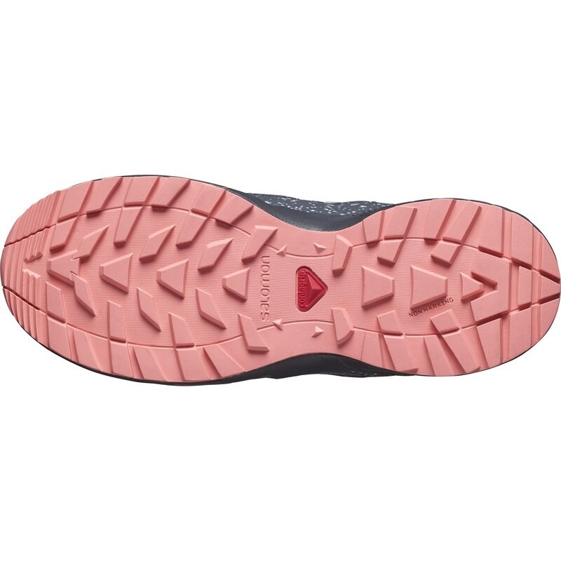 Salomon Kinder Walkingschuhe SHOES OUTWAY CSWP JUNIOR - Steinbruch/Ebenholz/Pfirsichbernstein