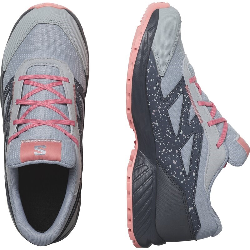 Salomon Kinder Walkingschuhe SHOES OUTWAY CSWP JUNIOR - Steinbruch/Ebenholz/Pfirsichbernstein