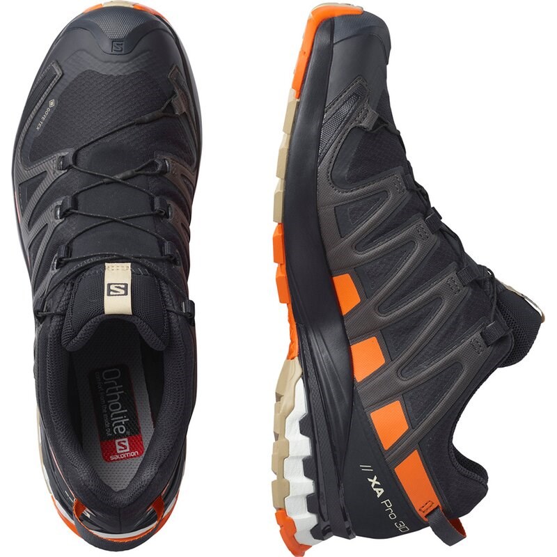 Salomon Herren Trailrunningschuhe XA PRO 3D v8 - Nachthimmel/Rotorange/Safari