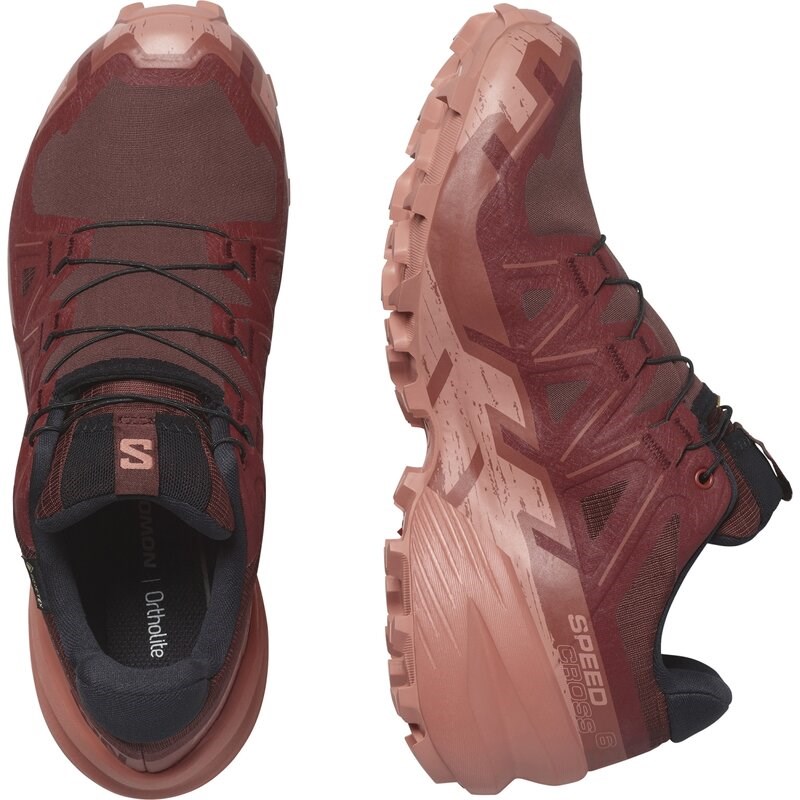 Salomon Damen Trailrunningschuhe SHOES SPEEDCROSS 6 GTX W Rum - Rumrosine/Scheunenrot/Canyon-Ton