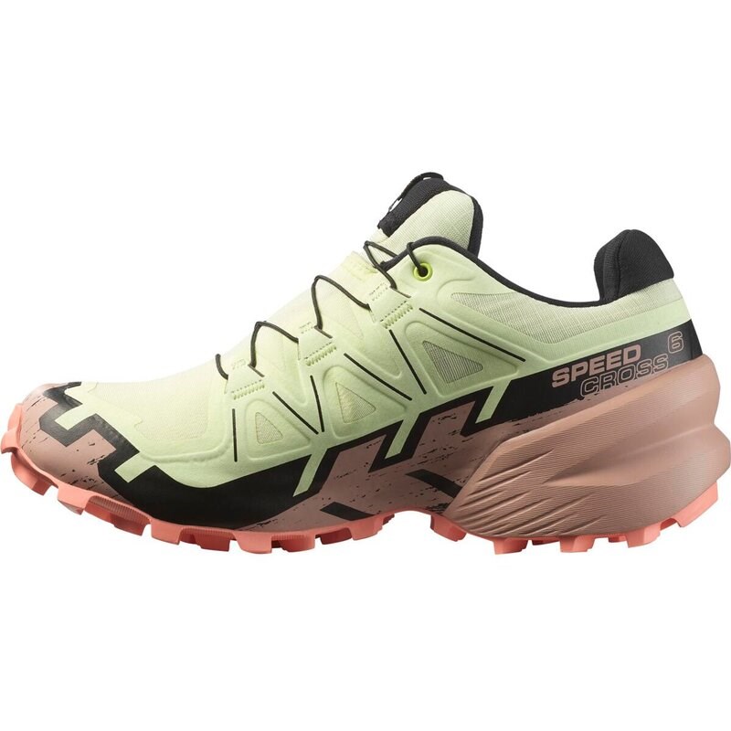 Salomon Damen Trailrunningschuhe SHOES SPEEDCROSS 6 GTX W Lime - Limettencreme/Mahagoni Rose/Schwarz