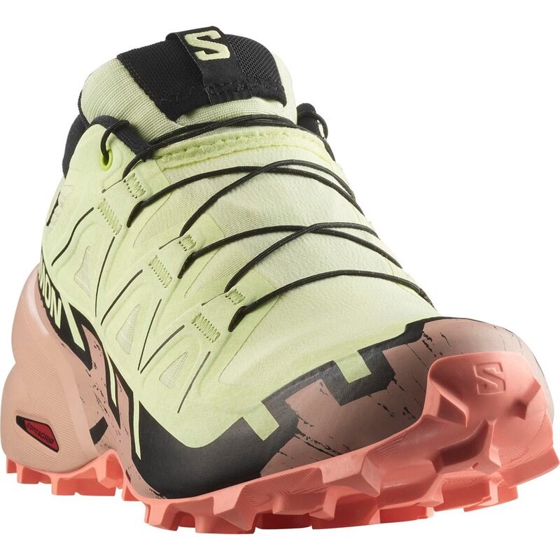Salomon Damen Trailrunningschuhe SHOES SPEEDCROSS 6 GTX W Lime - Limettencreme/Mahagoni Rose/Schwarz