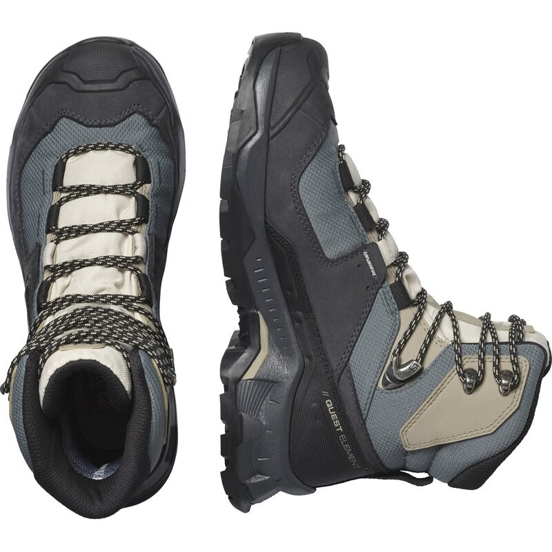 Salomon Damen Trekkingstiefel QUEST ELEMENT - Ebenholz/Regnerischer Tag/Stürmisches Wetter