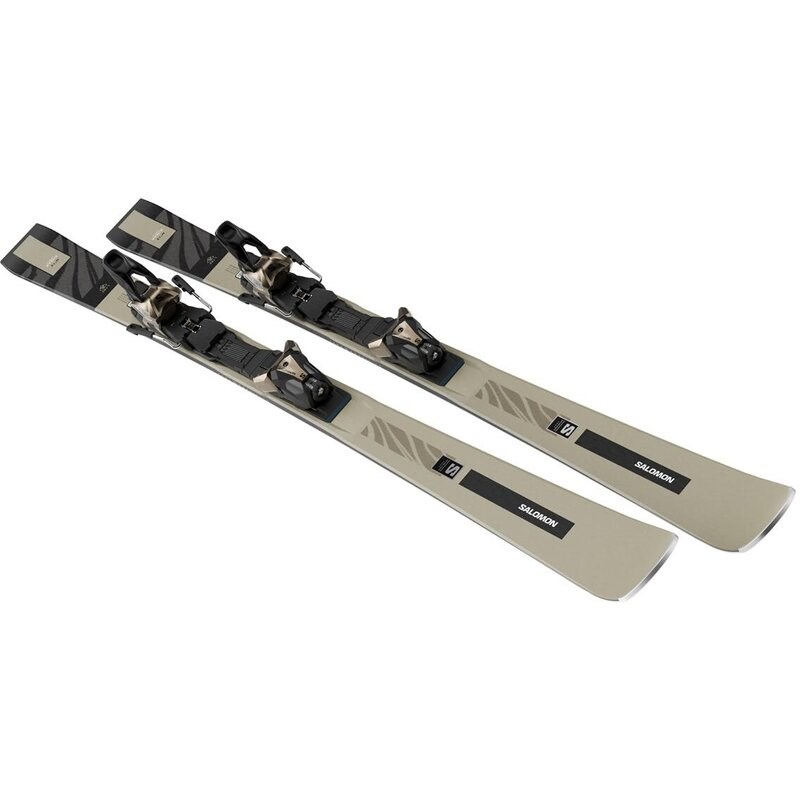 Salomon Damen All-Mountain Ski E - Light Bronze Metallic/Black