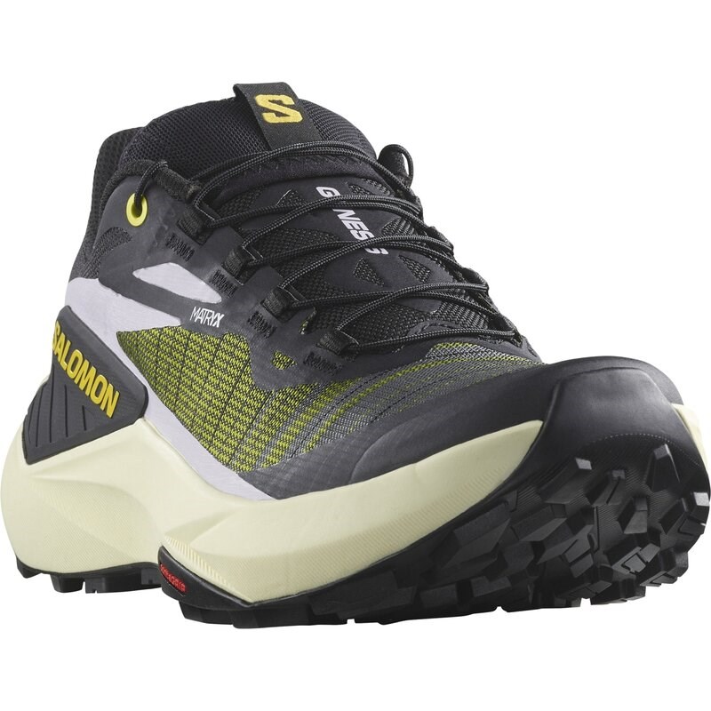 Salomon Damen Trailrunningschuhe SHOES GENESIS W - Schwarz/Schwefelquelle/Orchideenblüte