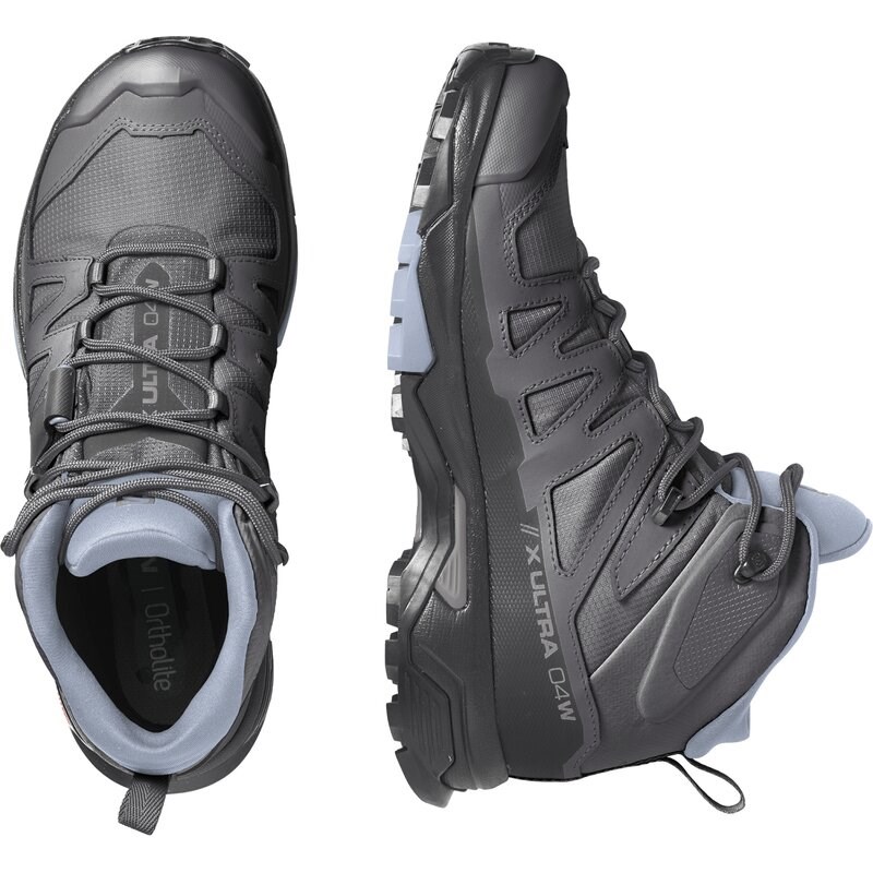 Salomon Damen Multifunktionsstiefel SHOES X ULTRA 4 MID GTX W - Magnet/Schwarz/Zen Blau