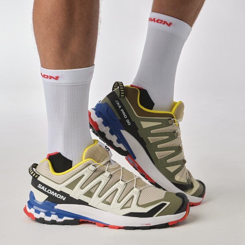 Salomon Herren Trailrunningschuhe SHOES XA PRO 3D V9 Rainy - Regentag/Weiß/Lapisblau