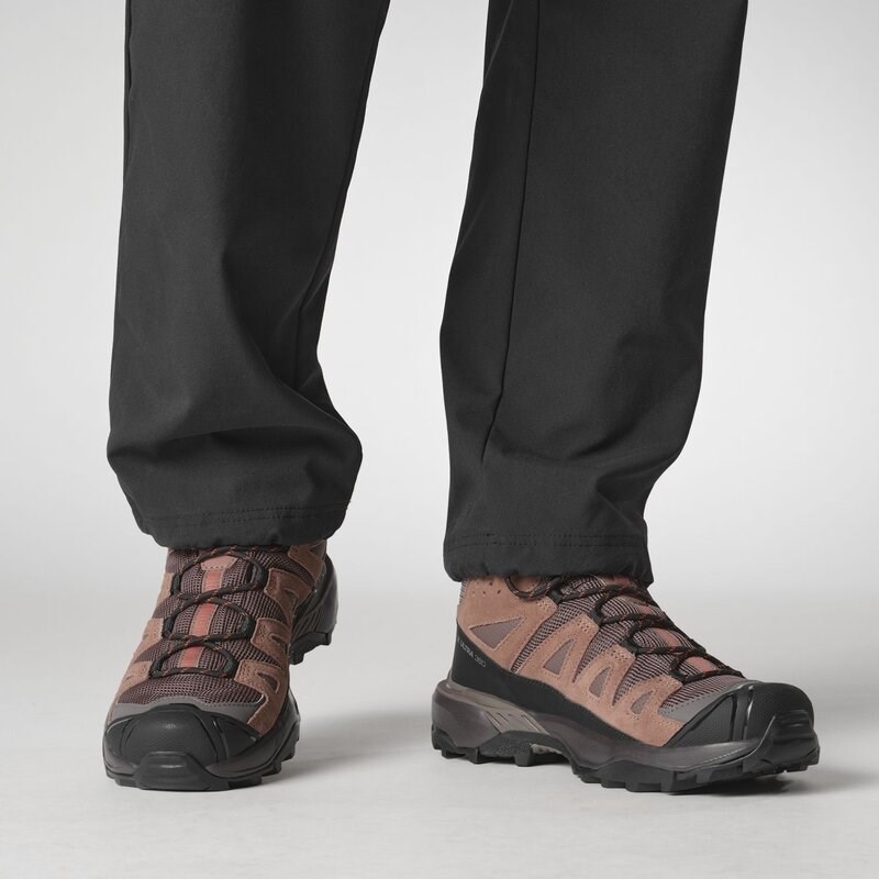 Salomon Damen Multifunktionsstiefel SHOES X ULTRA 360 LTR MID GTX W - Pfefferkorn/Cognac/Heiße Koralle