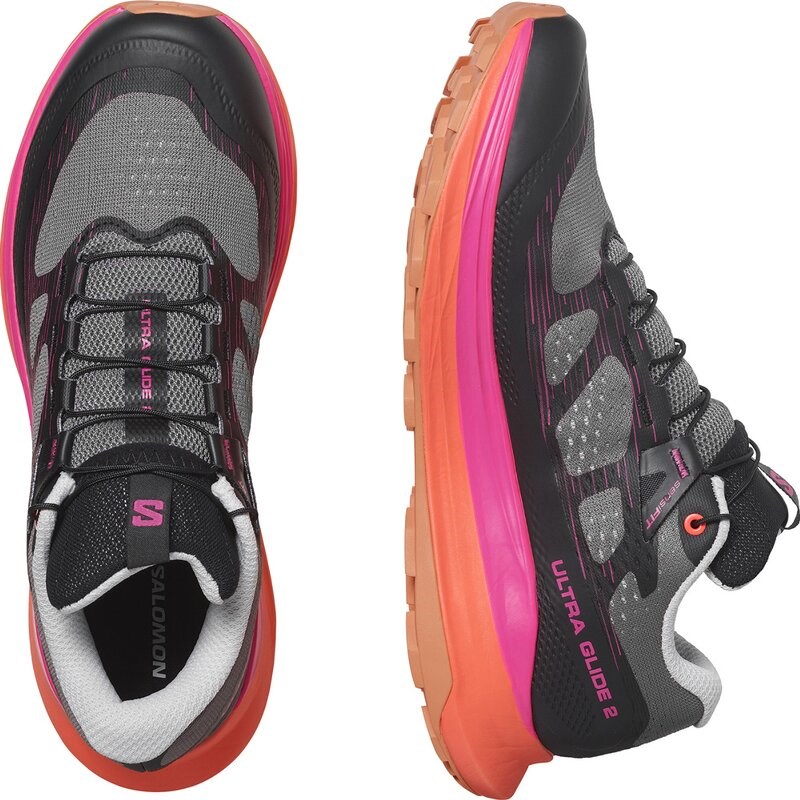 Salomon Damen Trailrunningschuhe SHOES ULTRA GLIDE 2 W - Pflaumenkätzchen/Schwarz/Pink Glo