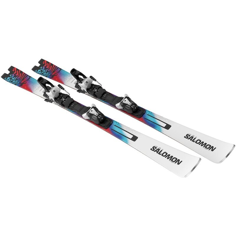 Salomon Herren All-Mountain Ski E ADDIKT + MI12 GW F80 - Weiß/Neon Blau/Rot