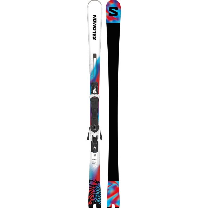 Salomon Herren All-Mountain Ski E ADDIKT + MI12 GW F80 - Weiß/Neon Blau/Rot
